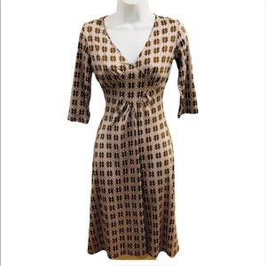 Herion Searle Vintage Lilac Silk Faux Wrap Italian Dress Size 4